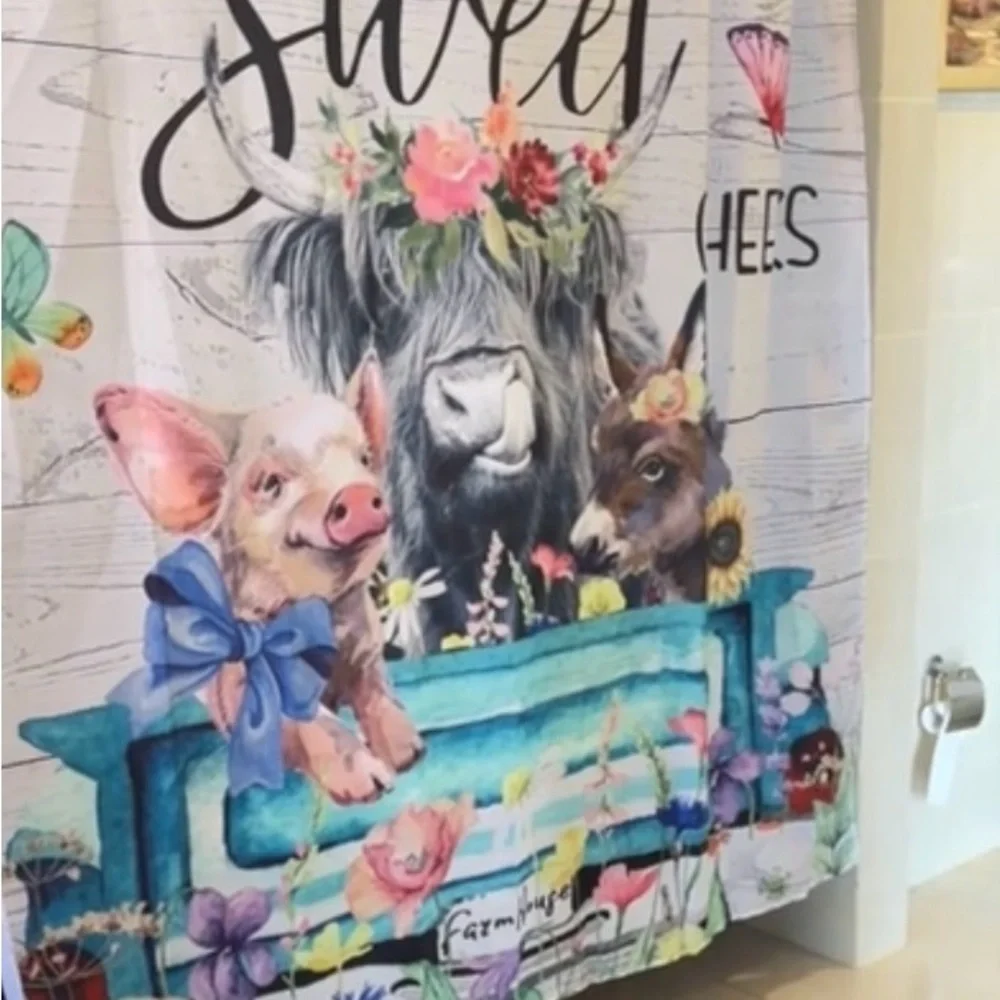 4pc Hello Sweet Cheeks Bathroom Set NWT